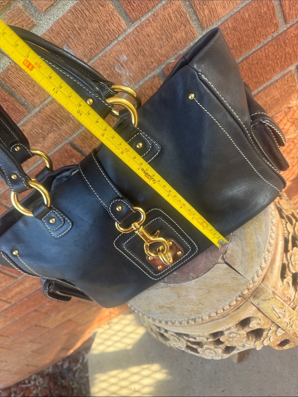🖤Classic lovely Marc Jacobs satchel Black Leather Tote Bag with Gold Hardware🖤 - Picture 11 of 17